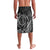 Hawaii Monk Seal and Dolphin Lavalava Polynesian Kakau Pattern Black White Color