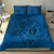 Hawaii Monk Seal and Dolphin Bedding Set Polynesian Kakau Pattern Blue