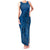 Hawaii Monk Seal and Dolphin Family Matching Tank Maxi Dress and Hawaiian Shirt Polynesian Kakau Pattern Blue