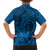 Hawaii Monk Seal and Dolphin Hawaiian Shirt Polynesian Kakau Pattern Blue