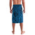 Hawaii Monk Seal and Dolphin Lavalava Polynesian Kakau Pattern Blue