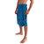 Hawaii Monk Seal and Dolphin Lavalava Polynesian Kakau Pattern Blue