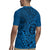 Hawaii Monk Seal and Dolphin Rugby Jersey Polynesian Kakau Pattern Blue