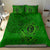 Hawaii Monk Seal and Dolphin Bedding Set Polynesian Kakau Pattern Green