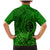 Hawaii Monk Seal and Dolphin Family Matching Mermaid Dress and Hawaiian Shirt Polynesian Kakau Pattern Green