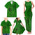 Hawaii Monk Seal and Dolphin Family Matching Tank Maxi Dress and Hawaiian Shirt Polynesian Kakau Pattern Green
