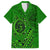 Hawaii Monk Seal and Dolphin Family Matching Tank Maxi Dress and Hawaiian Shirt Polynesian Kakau Pattern Green