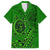 Hawaii Monk Seal and Dolphin Hawaiian Shirt Polynesian Kakau Pattern Green