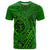 Hawaii Monk Seal and Dolphin T Shirt Polynesian Kakau Pattern Green