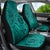 Hawaii Monk Seal and Dolphin Car Seat Cover Polynesian Kakau Pattern Turquoise