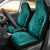 Hawaii Monk Seal and Dolphin Car Seat Cover Polynesian Kakau Pattern Turquoise