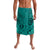 Hawaii Monk Seal and Dolphin Lavalava Polynesian Kakau Pattern Turquoise