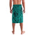 Hawaii Monk Seal and Dolphin Lavalava Polynesian Kakau Pattern Turquoise