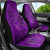 Hawaii Monk Seal and Dolphin Car Seat Cover Polynesian Kakau Pattern Purple