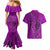 Hawaii Monk Seal and Dolphin Couples Matching Mermaid Dress and Hawaiian Shirt Polynesian Kakau Pattern Pink