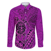 Hawaii Monk Seal and Dolphin Family Matching Summer Maxi Dress and Hawaiian Shirt Polynesian Kakau Pattern Pink