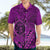 Hawaii Monk Seal and Dolphin Hawaiian Shirt Polynesian Kakau Pattern Pink