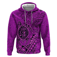 Hawaii Monk Seal and Dolphin Hoodie Polynesian Kakau Pattern Pink