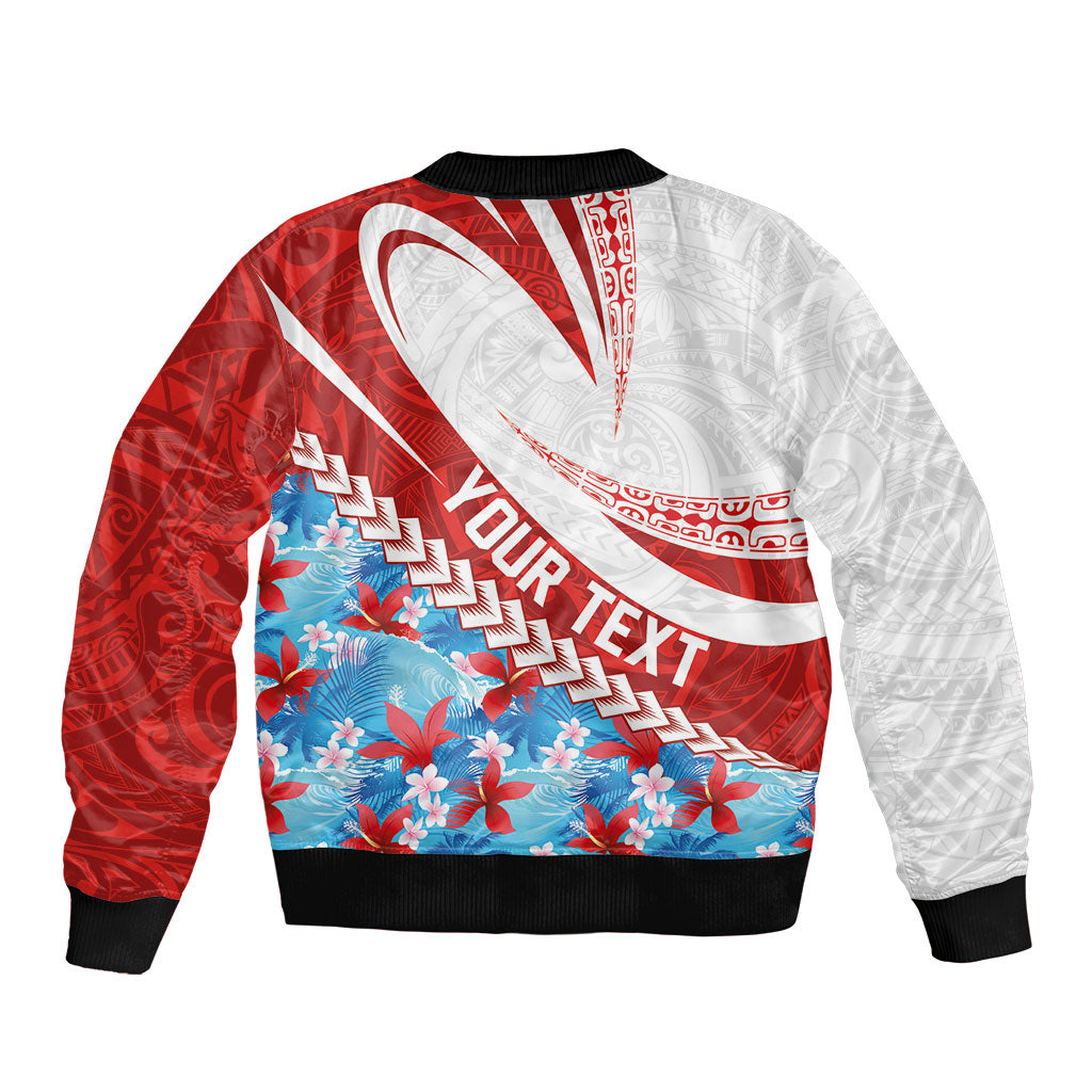 Personalized Tahiti Surfing 2026 Bomber Jacket Marquesan Tattoo-Sporty Style LT03 - Polynesian Pride