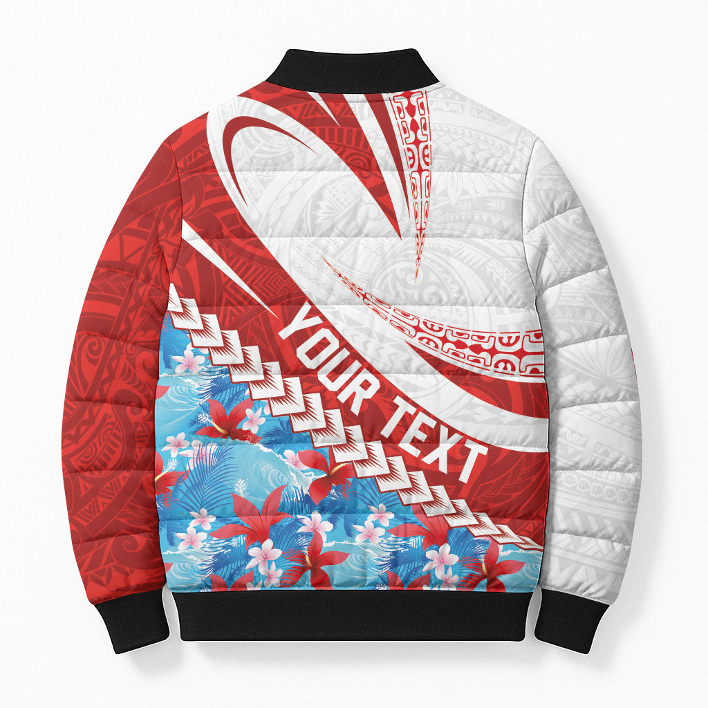 Personalized Tahiti Surfing 2026 Bomber Puffer Jacket Marquesan Tattoo-Sporty Style LT03 - Polynesian Pride