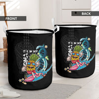 Hawaii Pineapple Surfing Laundry Basket It's in My DNA - Kakau and Polynesian Pattern LT03 - Polynesian Pride