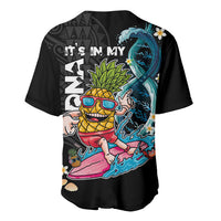Hawaii Pineapple Surfing Baseball Jersey It's in My DNA - Kakau and Polynesian Pattern LT03 - Polynesian Pride
