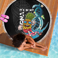 Hawaii Pineapple Surfing Beach Blanket It's in My DNA - Kakau and Polynesian Pattern LT03 - Polynesian Pride
