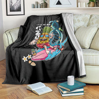 Hawaii Pineapple Surfing Blanket It's in My DNA - Kakau and Polynesian Pattern LT03 Black - Polynesian Pride