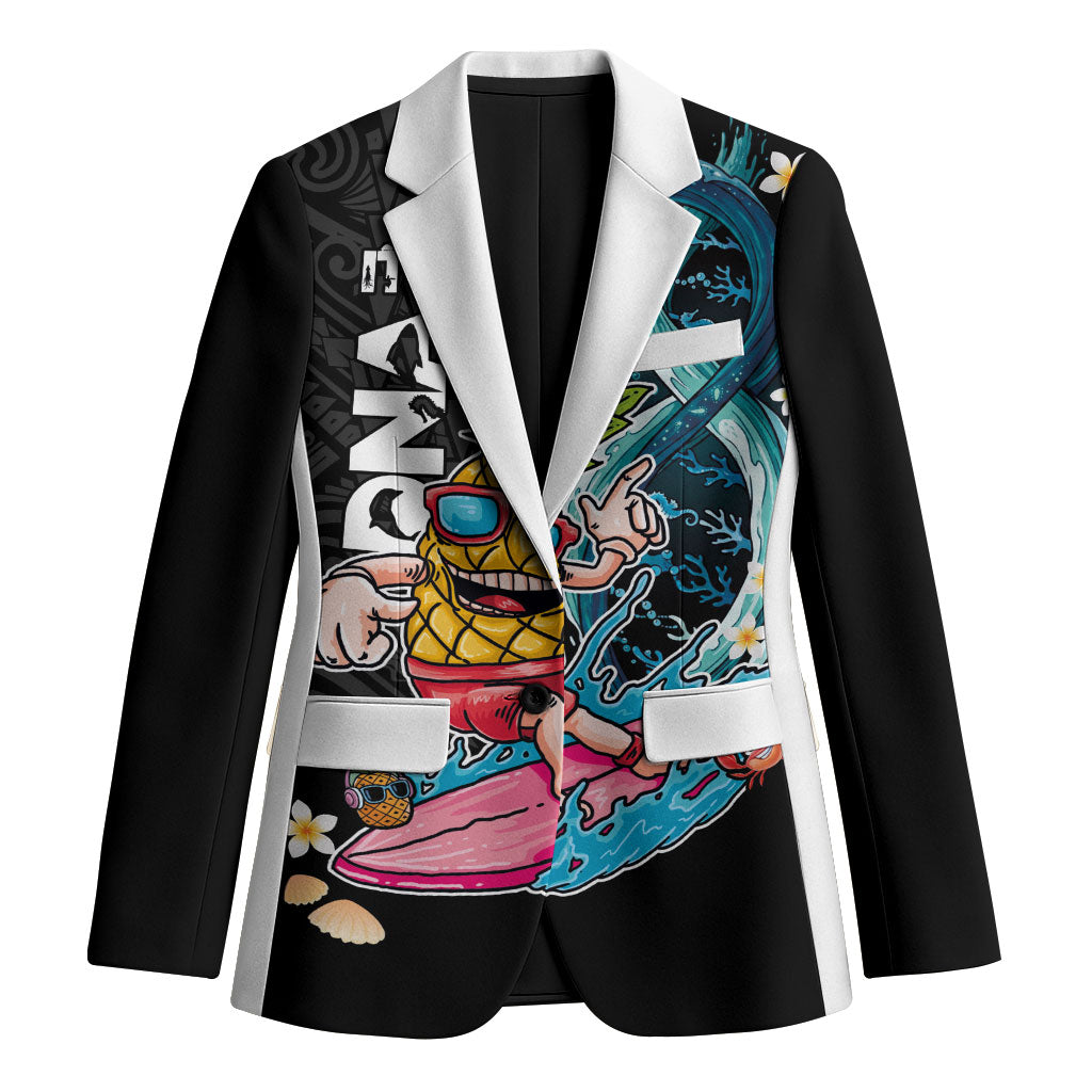 Hawaii Pineapple Surfing Blazer It's in My DNA - Kakau and Polynesian Pattern LT03 Unisex Black - Polynesian Pride