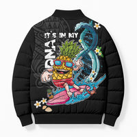 Hawaii Pineapple Surfing Bomber Puffer Jacket It's in My DNA - Kakau and Polynesian Pattern LT03 - Polynesian Pride