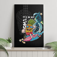 Hawaii Pineapple Surfing Canvas Wall Art It's in My DNA - Kakau and Polynesian Pattern LT03 - Polynesian Pride
