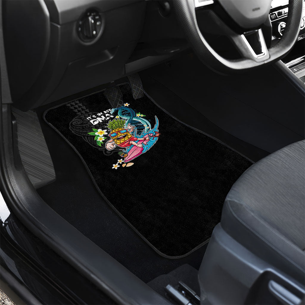 Hawaii Pineapple Surfing Car Mats It's in My DNA - Kakau and Polynesian Pattern LT03 - Polynesian Pride