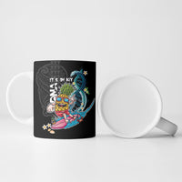 Hawaii Pineapple Surfing Ceramic Mug It's in My DNA - Kakau and Polynesian Pattern LT03 - Polynesian Pride