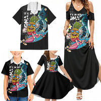 Hawaii Pineapple Surfing Family Matching Summer Maxi Dress and Hawaiian Shirt It's in My DNA - Kakau and Polynesian Pattern LT03 - Polynesian Pride