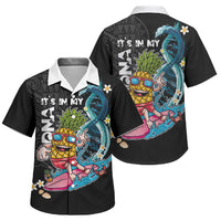Hawaii Pineapple Surfing Family Matching Summer Maxi Dress and Hawaiian Shirt It's in My DNA - Kakau and Polynesian Pattern LT03 Son's Shirt Black - Polynesian Pride