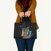 Hawaii Pineapple Surfing Leather Bag It's in My DNA - Kakau and Polynesian Pattern LT03 - Polynesian Pride