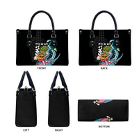 Hawaii Pineapple Surfing Leather Bag It's in My DNA - Kakau and Polynesian Pattern LT03 - Polynesian Pride