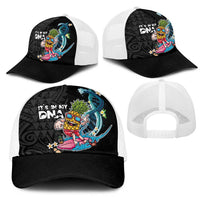 Hawaiian Pineapple Surfing Mesh Trucker Cap It's in My DNA - Kakau and Polynesian Pattern LT03 - Polynesian Pride
