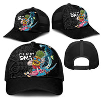 Hawaiian Pineapple Surfing Mesh Trucker Cap It's in My DNA - Kakau and Polynesian Pattern LT03 - Polynesian Pride