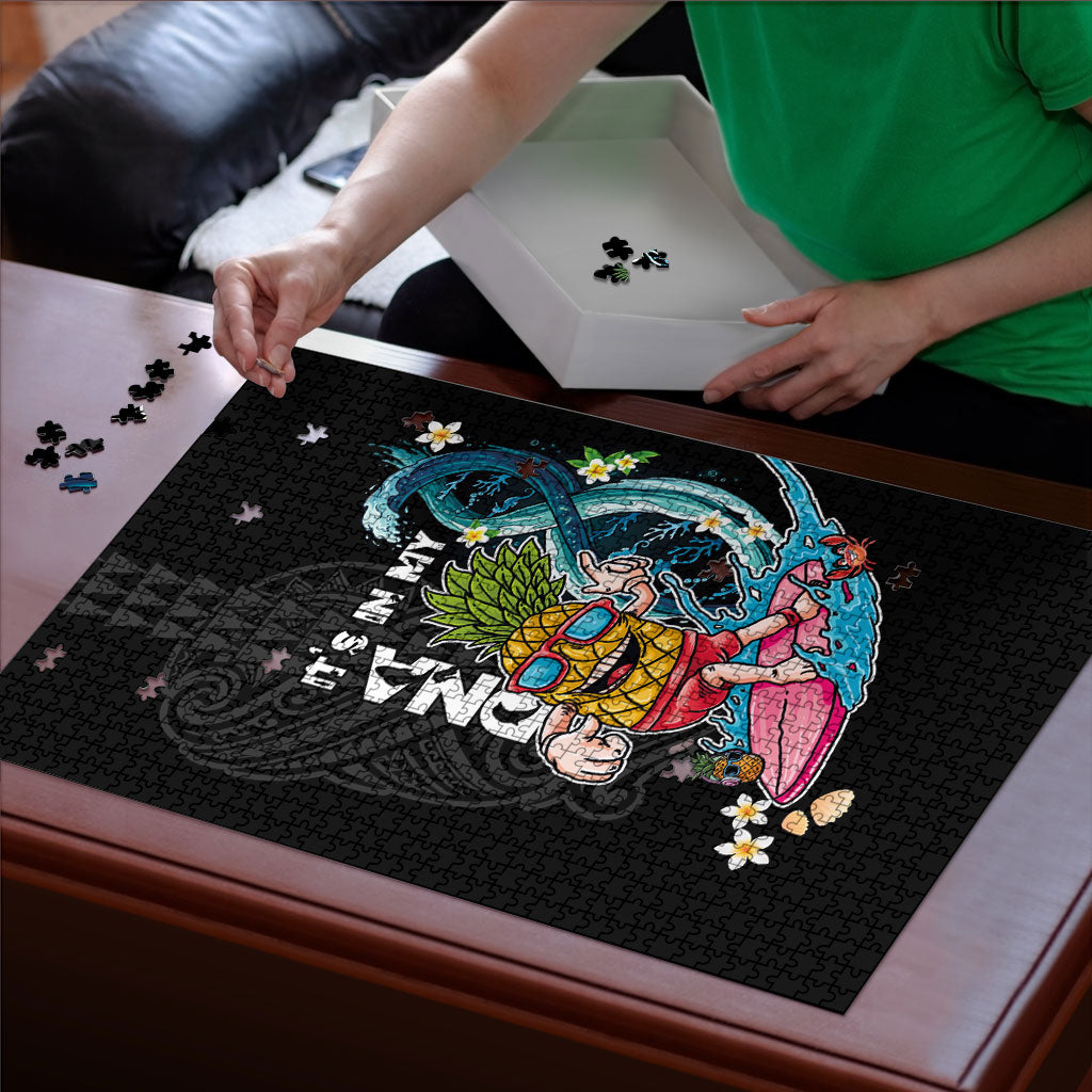Hawaii Pineapple Surfing Puzzle It's in My DNA - Kakau and Polynesian Pattern LT03 - Polynesian Pride