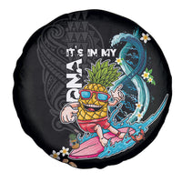 Hawaii Pineapple Surfing Spare Tire Cover It's in My DNA - Kakau and Polynesian Pattern LT03 - Polynesian Pride