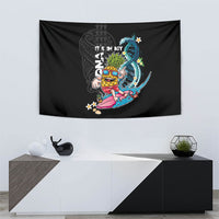 Hawaii Pineapple Surfing Tapestry It's in My DNA - Kakau and Polynesian Pattern LT03 - Polynesian Pride