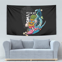 Hawaii Pineapple Surfing Tapestry It's in My DNA - Kakau and Polynesian Pattern LT03 - Polynesian Pride