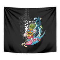 Hawaii Pineapple Surfing Tapestry It's in My DNA - Kakau and Polynesian Pattern LT03 - Polynesian Pride