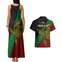 Custom Papua New Guinea East New Britain Province Couples Matching Tank Maxi Dress and Hawaiian Shirt PNG Birds Of Paradise Polynesian Arty Style LT03 - Polynesian Pride