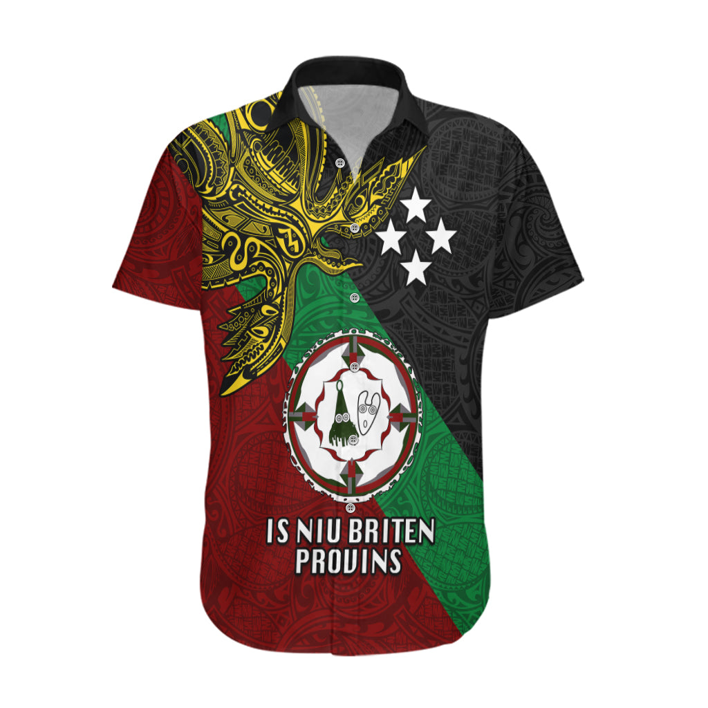 Custom Papua New Guinea East New Britain Province Hawaiian Shirt PNG Birds Of Paradise Polynesian Arty Style LT03 Green - Polynesian Pride