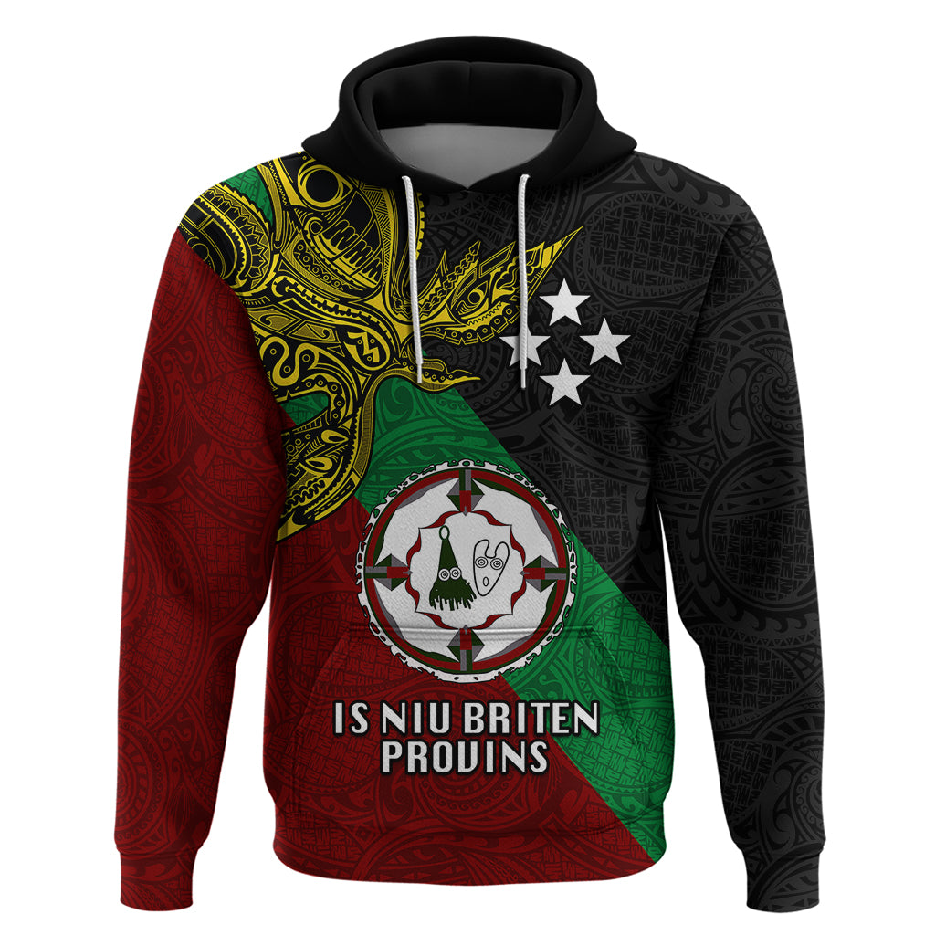 Custom Papua New Guinea East New Britain Province Hoodie PNG Birds Of Paradise Polynesian Arty Style LT03 Pullover Hoodie Green - Polynesian Pride