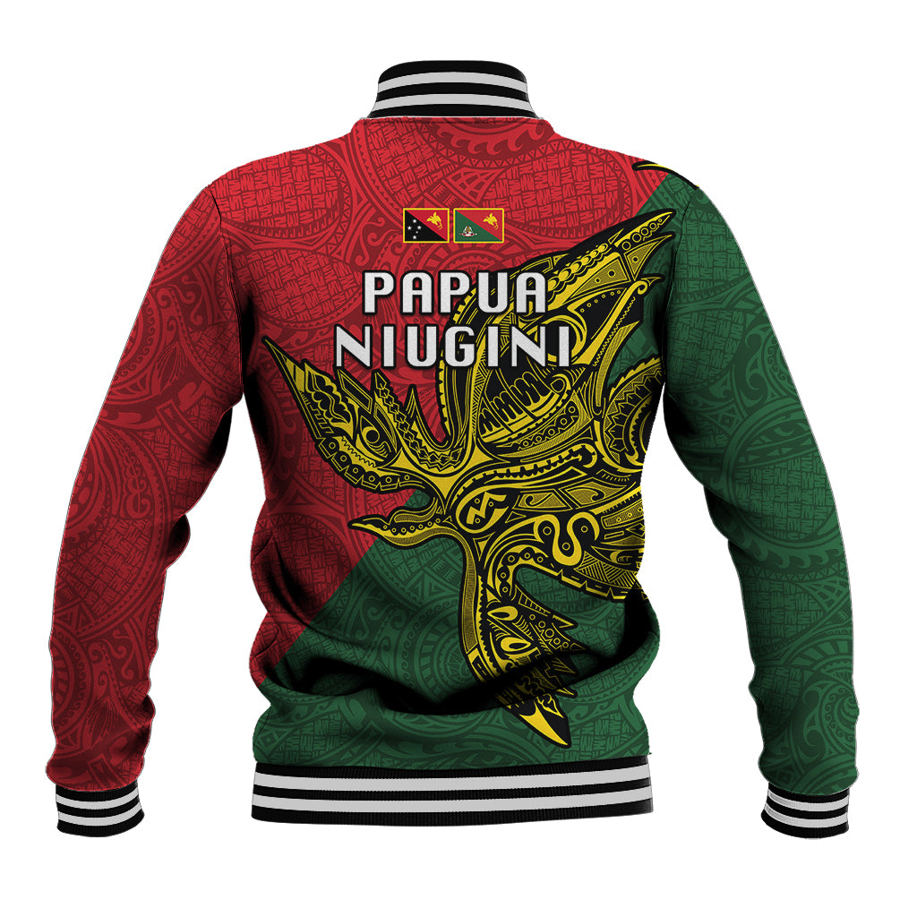 Papua New Guinea East Sepik Province Baseball Jacket PNG Birds Of Paradise Polynesian Arty Style LT03 - Polynesian Pride
