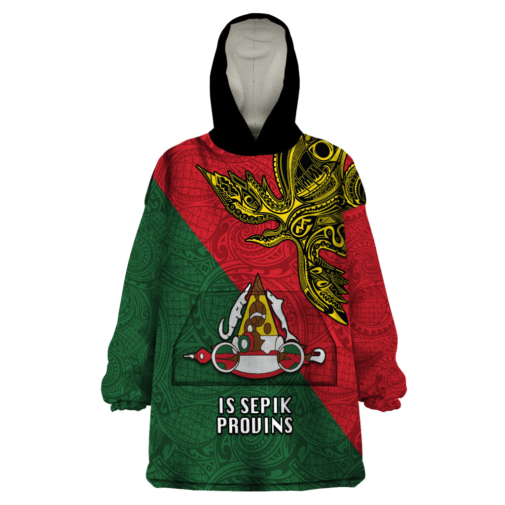 Papua New Guinea East Sepik Province Wearable Blanket Hoodie PNG Birds Of Paradise Polynesian Arty Style LT03 One Size Green - Polynesian Pride