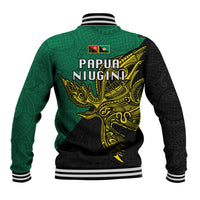 Papua New Guinea Enga Province Baseball Jacket PNG Birds Of Paradise Polynesian Arty Style LT03 - Polynesian Pride